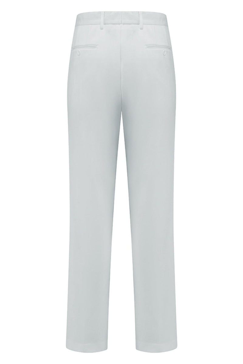 Laden Sie das Bild in den Galerie-Viewer, Weiße Zweiteilige Herrenschal Revers Doppelreihige Hochzeitsanzüge