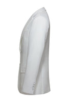 Laden Sie das Bild in den Galerie-Viewer, Zweiteilige Weiße Einreihige Herren Hochzeitsanzüge mit gekartetem Revers