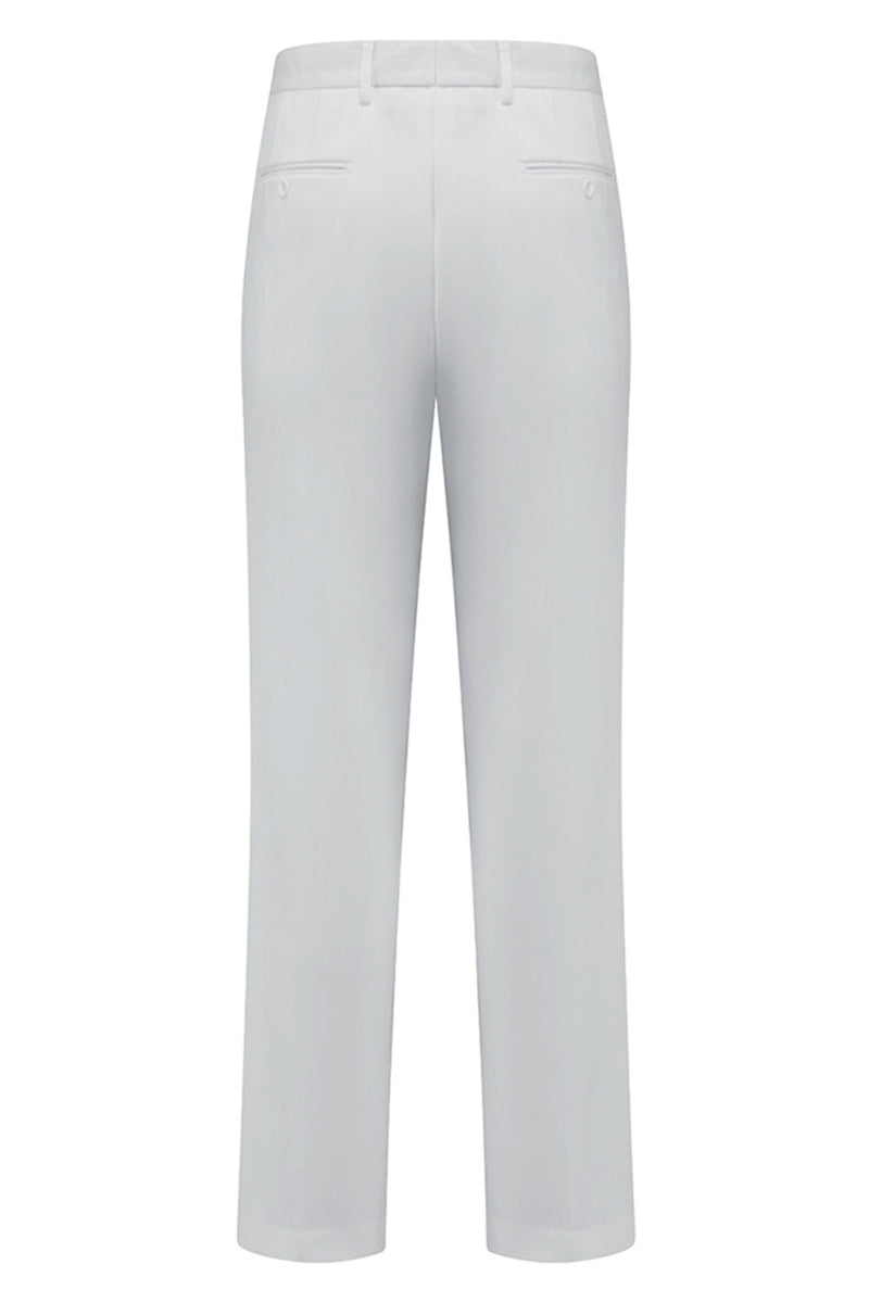 Laden Sie das Bild in den Galerie-Viewer, Zweiteilige Weiße Einreihige Herren Hochzeitsanzüge mit gekartetem Revers