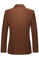 Laden Sie das Bild in den Galerie-Viewer, 2-teilige Peak Revers Slim Fit Doppelreihige Khaki Herrenanzüge