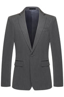 Laden Sie das Bild in den Galerie-Viewer, 3-teilige Graue Herrenanzüge mit Knotenrevers