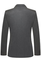 Laden Sie das Bild in den Galerie-Viewer, 3-teilige Graue Herrenanzüge mit Knotenrevers