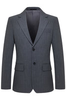 Laden Sie das Bild in den Galerie-Viewer, Dreiteilige Herrenanzüge mit Einreihiger Grauer Notchel