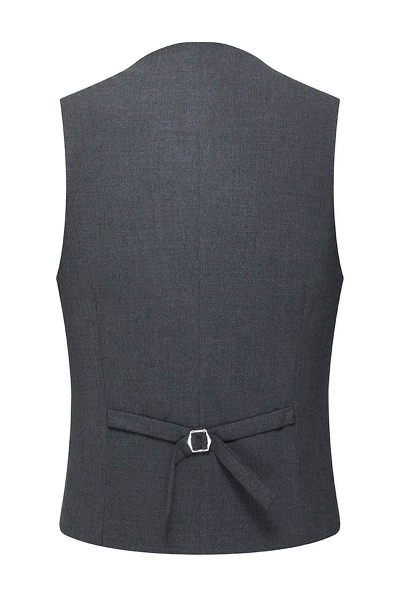 Laden Sie das Bild in den Galerie-Viewer, Slim Fit Peak Revers Herren 3-teilige Graue Anzüge