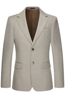 Laden Sie das Bild in den Galerie-Viewer, Khaki-Notched Revers 3-teilige Herrenanzüge