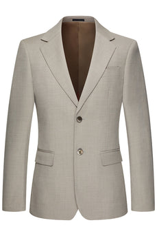 Khaki-Notched Revers 3-teilige Herrenanzüge