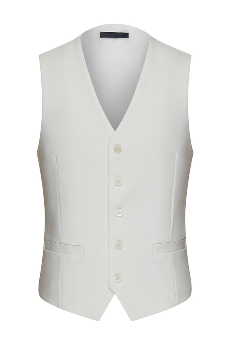 Laden Sie das Bild in den Galerie-Viewer, Khaki-Notched Revers 3-teilige Herrenanzüge