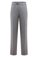 Laden Sie das Bild in den Galerie-Viewer, Grau Gestreifte Peak-Revers Zweiteiler Herrenanzüge