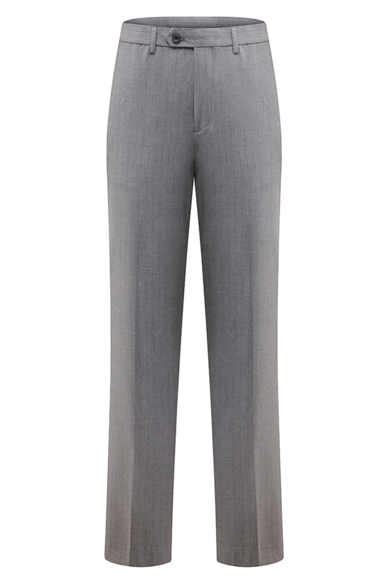 Laden Sie das Bild in den Galerie-Viewer, Grau Gestreifte Peak-Revers Zweiteiler Herrenanzüge