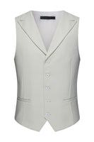 Laden Sie das Bild in den Galerie-Viewer, Marineblaue 3-teilige Slim Fit Herrenanzüge mit genottem Revers