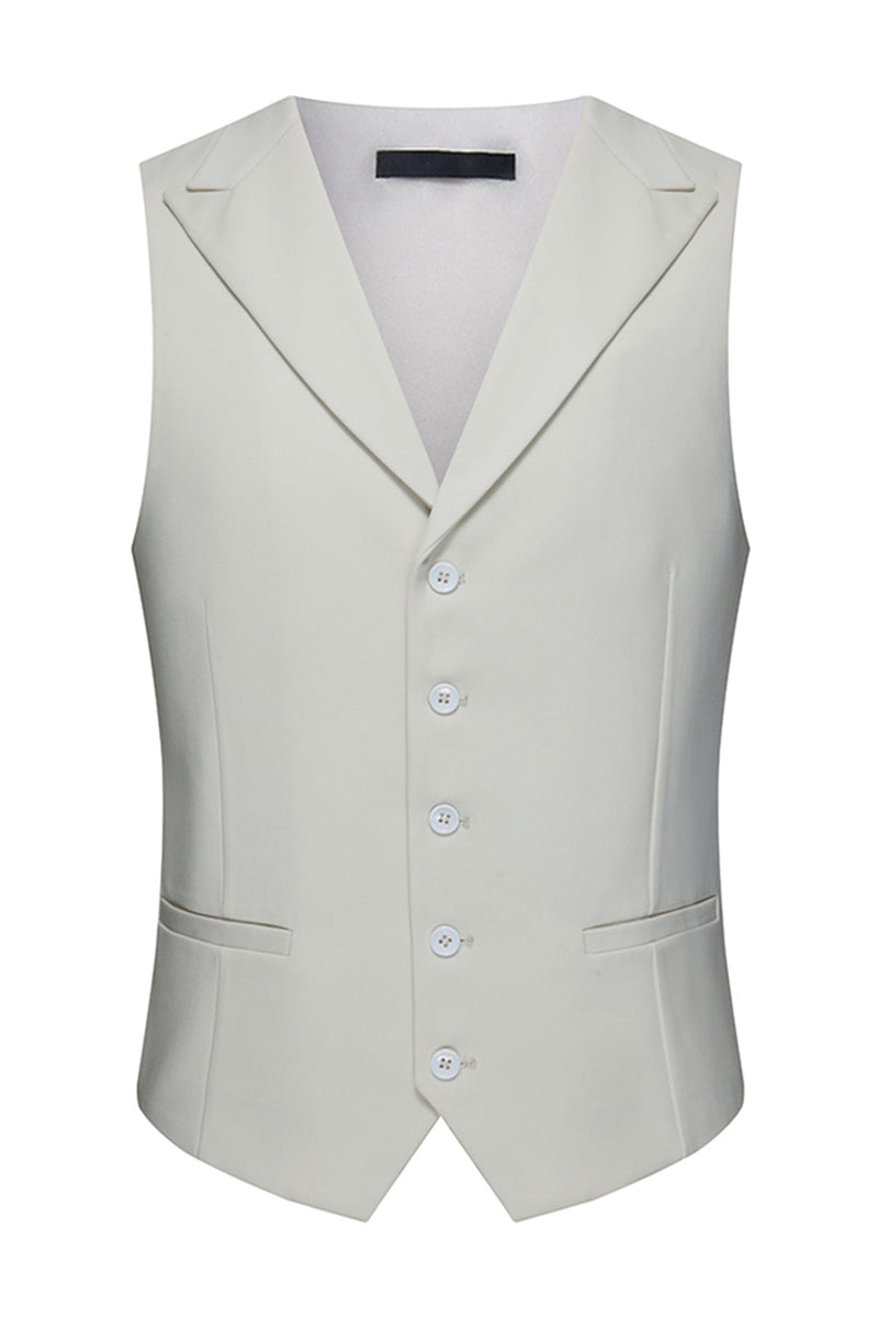 Laden Sie das Bild in den Galerie-Viewer, Marineblaue 3-teilige Slim Fit Herrenanzüge mit genottem Revers