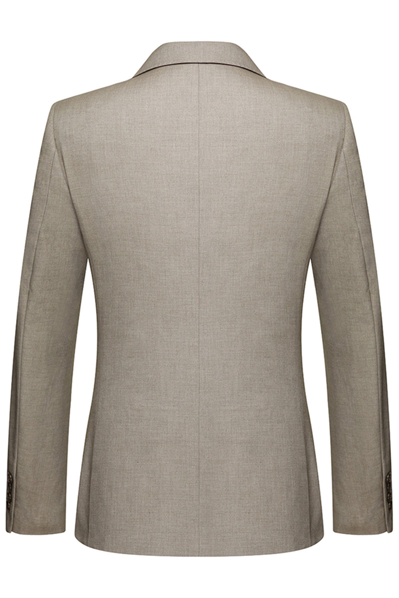 Laden Sie das Bild in den Galerie-Viewer, Herren Dark Khaki Peak Revers 3-teilige Anzüge