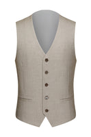 Laden Sie das Bild in den Galerie-Viewer, Herren Dark Khaki Peak Revers 3-teilige Anzüge