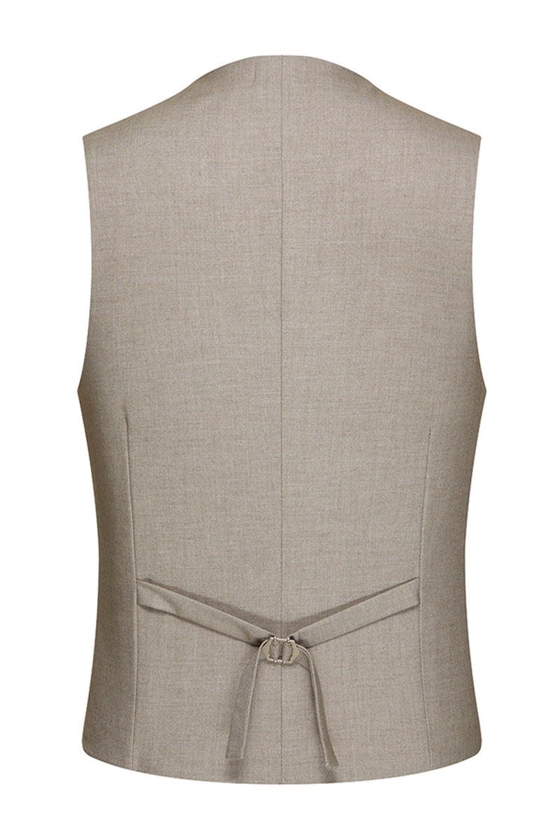 Laden Sie das Bild in den Galerie-Viewer, Herren Dark Khaki Peak Revers 3-teilige Anzüge