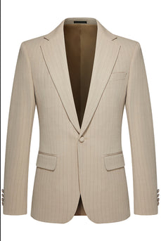 Khaki Gekerbter Ein-Knopf Herrenanzug mit Revers