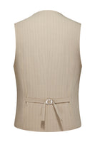 Laden Sie das Bild in den Galerie-Viewer, Khaki Gekerbter Ein-Knopf Herrenanzug mit Revers