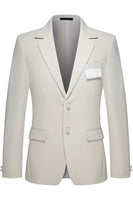 Laden Sie das Bild in den Galerie-Viewer, Herren 2-teilige Festanzüge mit khakifarbenem Revers