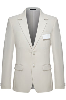 Herren 2-teilige Festanzüge mit khakifarbenem Revers