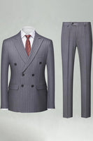 Laden Sie das Bild in den Galerie-Viewer, Zweiteilige Zweireihige Khaki Herrenanzüge