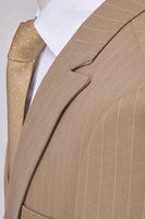 Laden Sie das Bild in den Galerie-Viewer, Zweiteilige Zweireihige Khaki Herrenanzüge