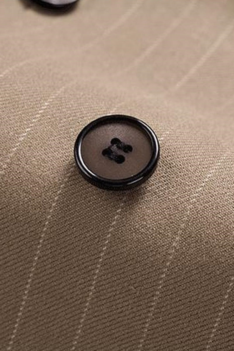 Laden Sie das Bild in den Galerie-Viewer, Zweiteilige Zweireihige Khaki Herrenanzüge