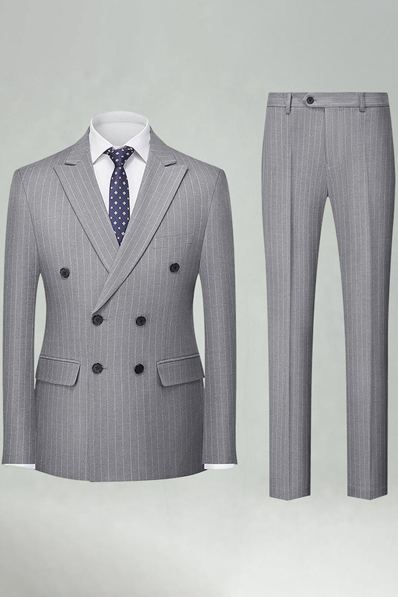 Laden Sie das Bild in den Galerie-Viewer, Zweiteilige Zweireihige Khaki Herrenanzüge