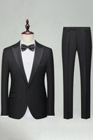 Laden Sie das Bild in den Galerie-Viewer, Marine Peak Revers Slim Fit Zweiteilige Herrenanzüge