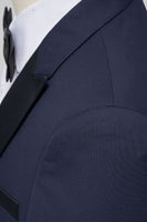 Laden Sie das Bild in den Galerie-Viewer, Marine Peak Revers Slim Fit Zweiteilige Herrenanzüge