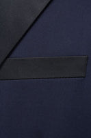 Laden Sie das Bild in den Galerie-Viewer, Marine Peak Revers Slim Fit Zweiteilige Herrenanzüge