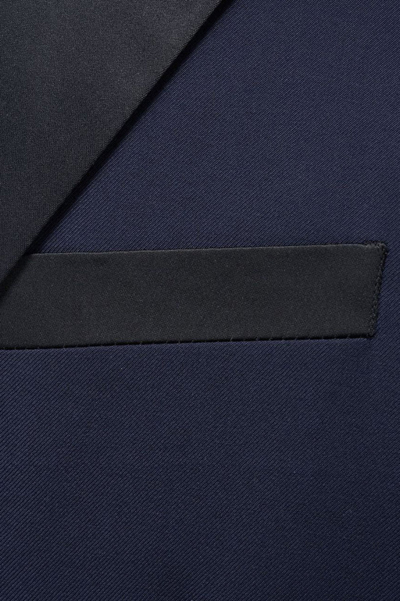 Laden Sie das Bild in den Galerie-Viewer, Marine Peak Revers Slim Fit Zweiteilige Herrenanzüge