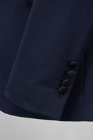 Laden Sie das Bild in den Galerie-Viewer, Marine Peak Revers Slim Fit Zweiteilige Herrenanzüge