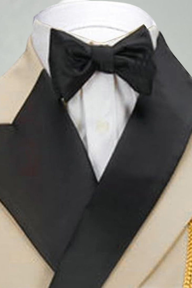 Laden Sie das Bild in den Galerie-Viewer, Slim Fit Zweiteilige Khaki Peak Revers Herrenanzüge