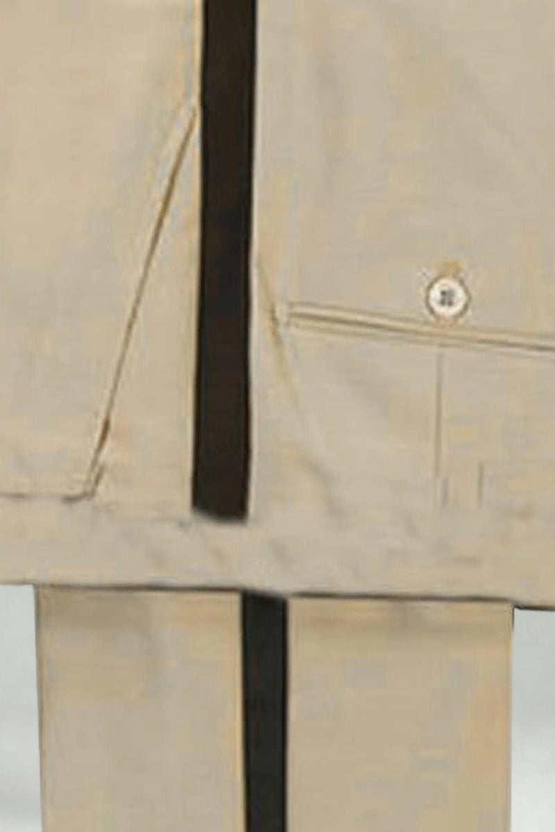 Laden Sie das Bild in den Galerie-Viewer, Slim Fit Zweiteilige Khaki Peak Revers Herrenanzüge