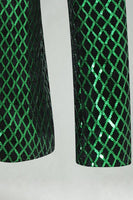 Laden Sie das Bild in den Galerie-Viewer, Grüner Paillettenschal Revers Herrenabschlussball-Blazer