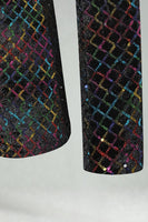 Laden Sie das Bild in den Galerie-Viewer, Bunte Pailletten Blazer mit einem Knopf für Herrenabschlussball