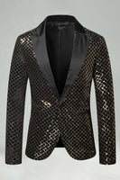 Laden Sie das Bild in den Galerie-Viewer, Bunte Pailletten Blazer mit einem Knopf für Herrenabschlussball