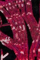 Laden Sie das Bild in den Galerie-Viewer, Dunkelrote Pailletten Notched Revers 2-teilige Herrenabschlussballanzüge