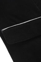 Laden Sie das Bild in den Galerie-Viewer, Schwarzer Samt Revers Blazer