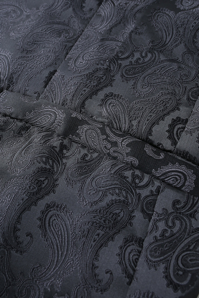 Laden Sie das Bild in den Galerie-Viewer, Schwarzer Schal mit Revers und Einzelschnalle Herren Abschlussball-Blazer