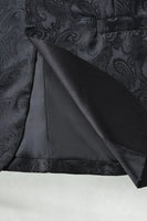 Laden Sie das Bild in den Galerie-Viewer, Schwarzer Schal mit Revers und Einzelschnalle Herren Abschlussball-Blazer