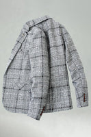 Laden Sie das Bild in den Galerie-Viewer, Karierter Revers Marine Herren Ball Blazer