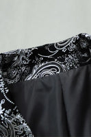 Laden Sie das Bild in den Galerie-Viewer, Silberner Jacquard Herrenabschlussball-Blazer mit geschnittenem Revers