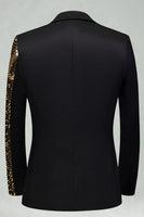 Laden Sie das Bild in den Galerie-Viewer, Glitzernde Goldene Revers 2-teilige Herrenabschlussballanzüge