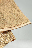 Laden Sie das Bild in den Galerie-Viewer, Glitzernder Schwarzer Goldener Schal mit Revers und Einzelschnalle Herren Ball Blazer