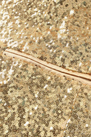 Laden Sie das Bild in den Galerie-Viewer, Glitzernder Schwarzer Goldener Schal mit Revers und Einzelschnalle Herren Ball Blazer