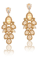 Laden Sie das Bild in den Galerie-Viewer, Glitzernde Dunkelgrüne  Blattförmige Lange Abschlussball-Ohrringe mit Strasssteinen