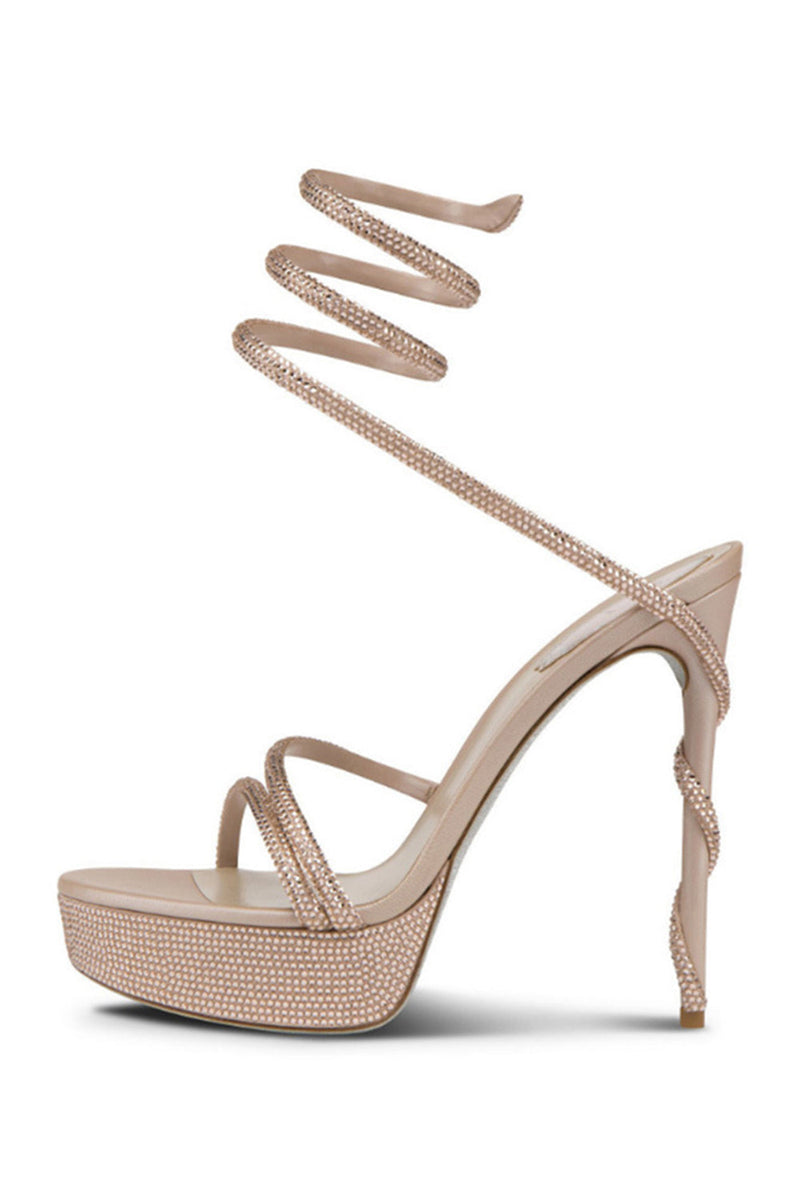 Laden Sie das Bild in den Galerie-Viewer, Glitzernde Schwarze Goldene Plateau Stilettos Hohe Absätze mit Strasssteinen