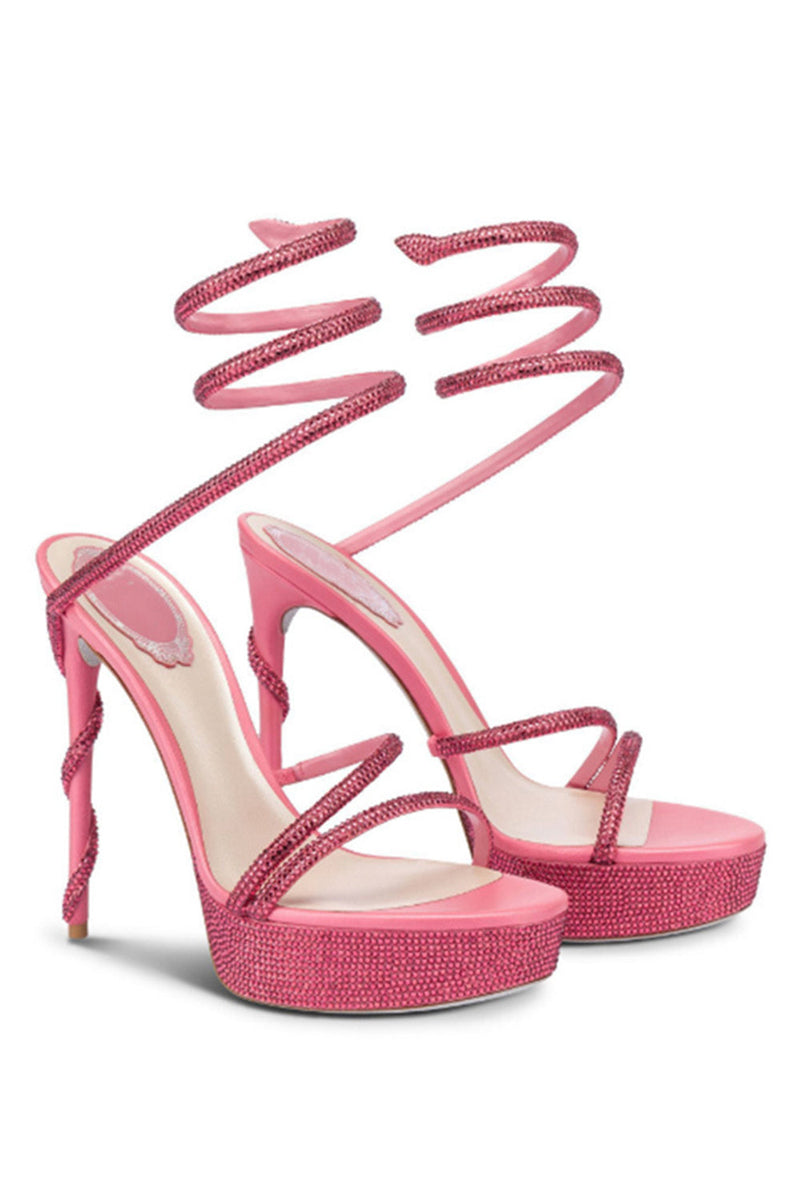 Laden Sie das Bild in den Galerie-Viewer, Glitzernde Schwarze Goldene Plateau Stilettos Hohe Absätze mit Strasssteinen