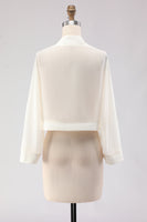 Laden Sie das Bild in den Galerie-Viewer, Weiße Offene Kurze Chiffon Schal Umwicklungen