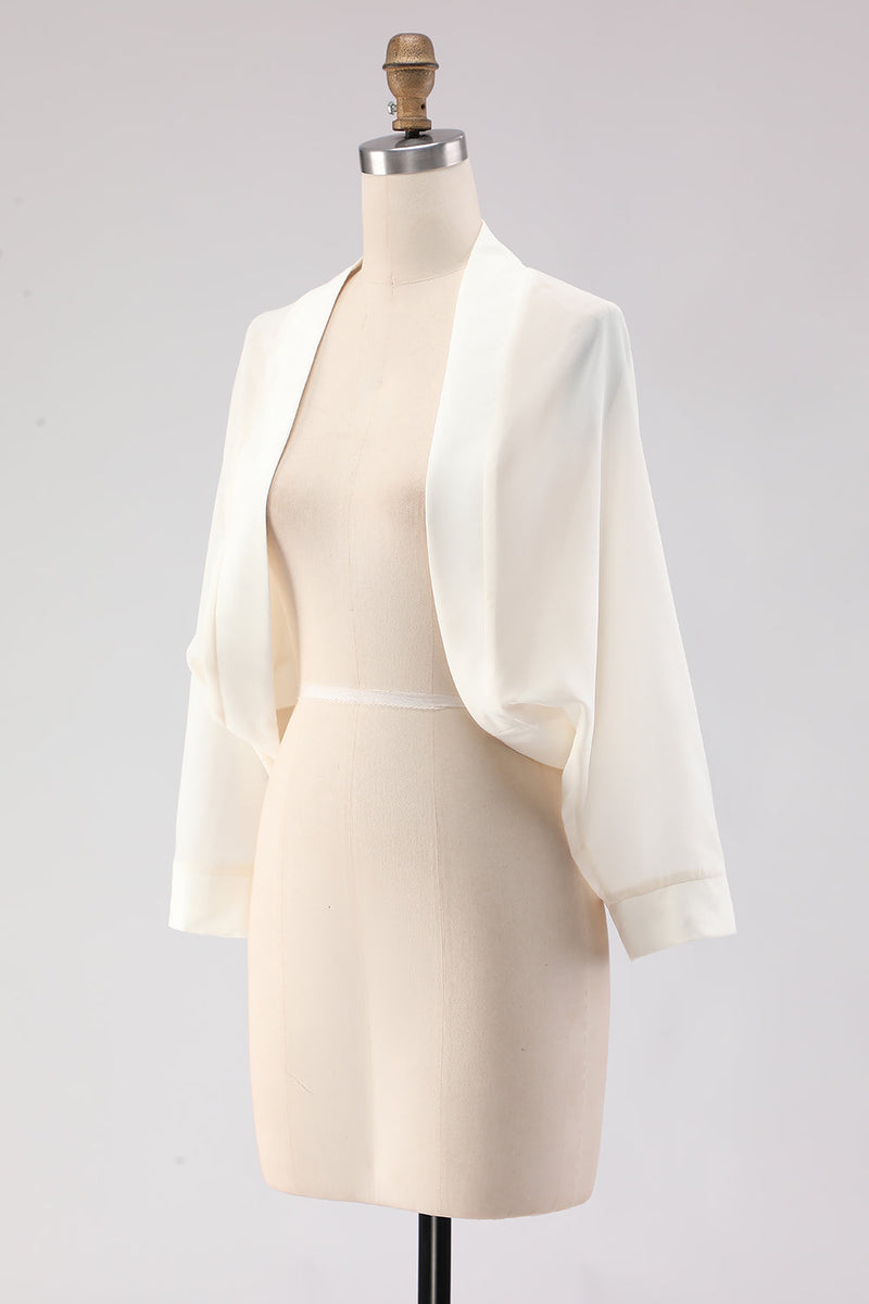 Laden Sie das Bild in den Galerie-Viewer, Weiße Offene Kurze Chiffon Schal Umwicklungen